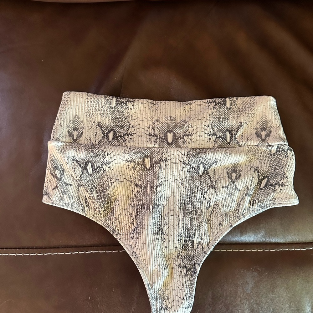 Montce Snake Print Bikini Bottom